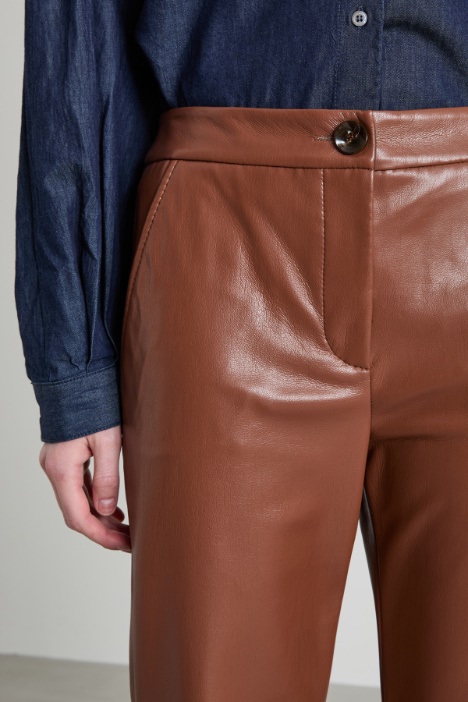 Pantaloni in jersey spalmato