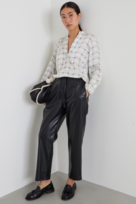Faux leather joggers Intrend