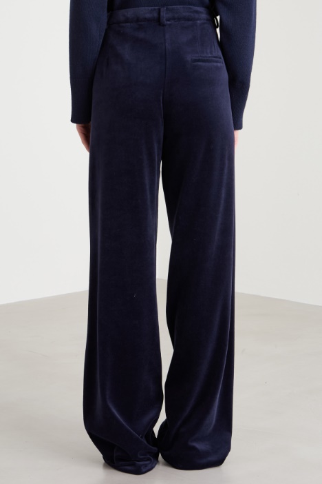 Pantalones rectos de chenilla