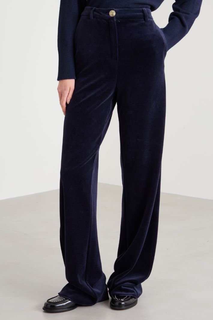 Straight-fit chenille trousers Intrend - 2