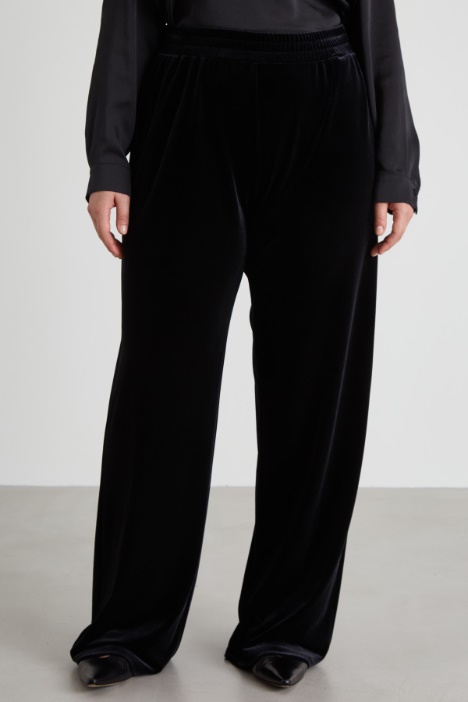 Pantaloni in ciniglia stretch