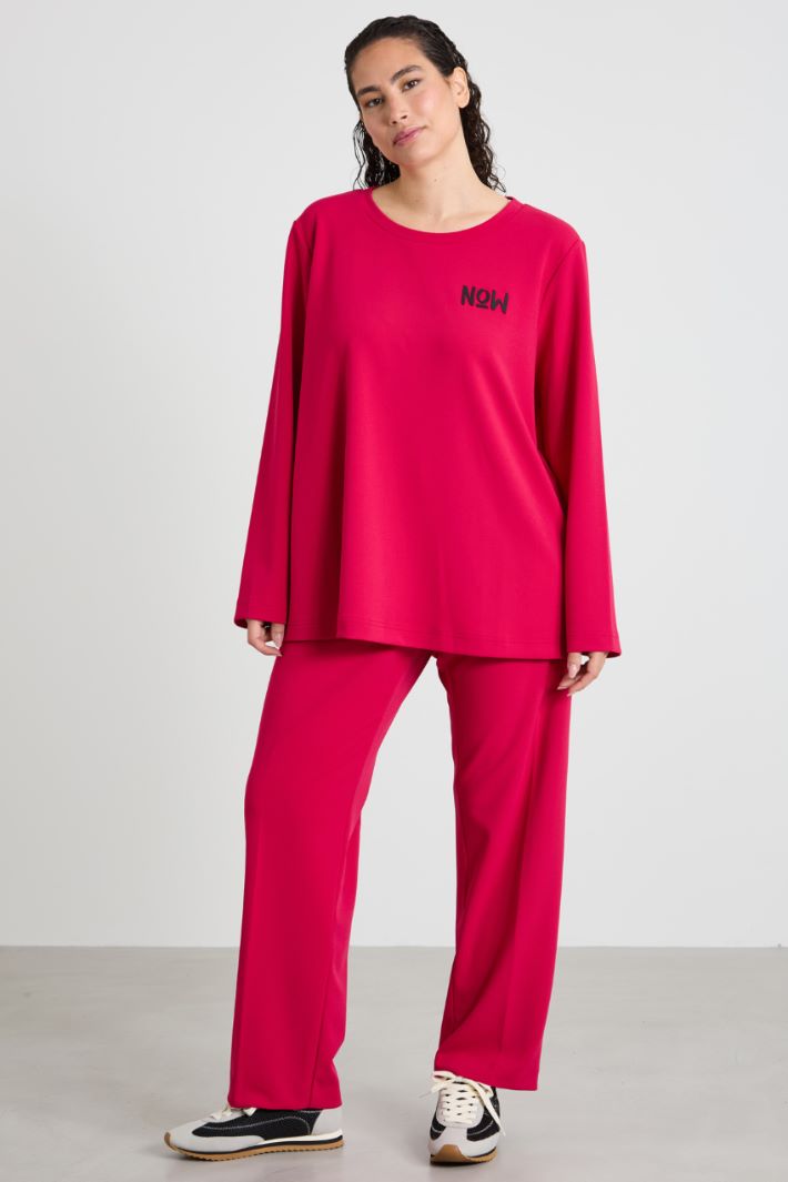 Crepe jersey trousers Intrend