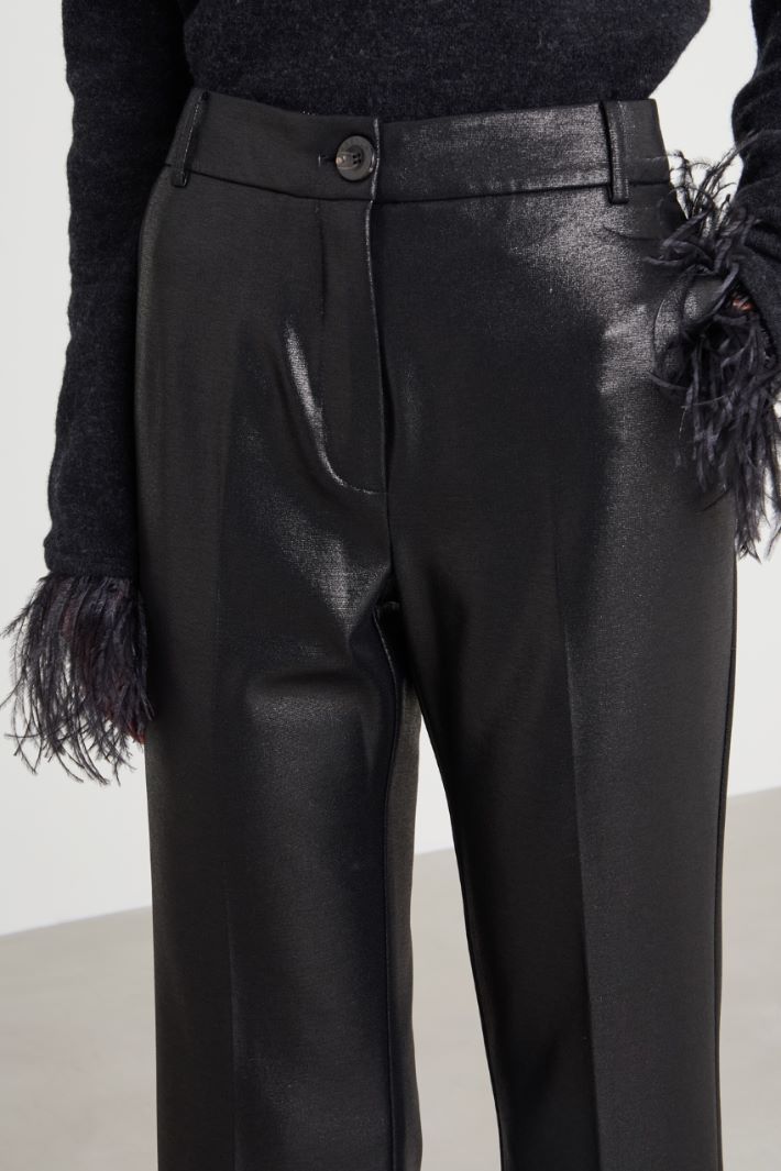 Laminated jersey trousers Intrend - 4