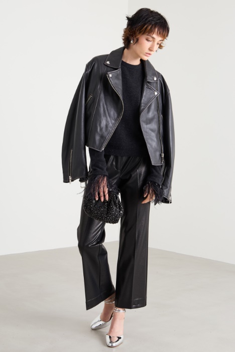 Laminated jersey trousers Intrend
