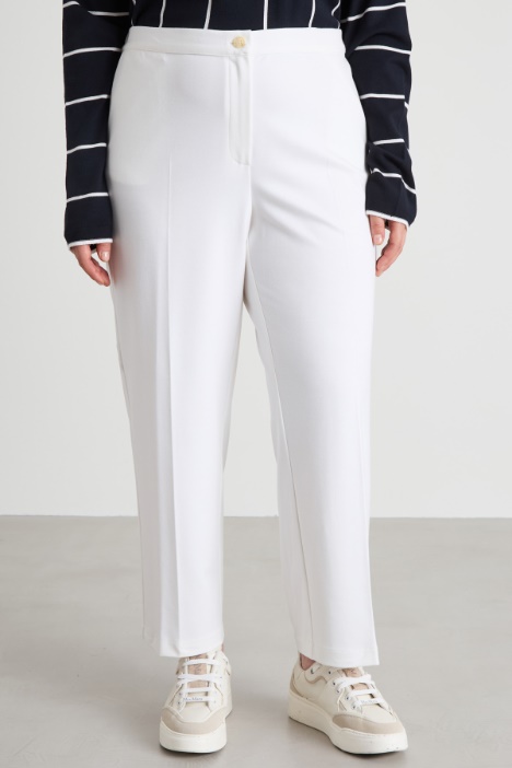 Pantaloni dritti in jersey