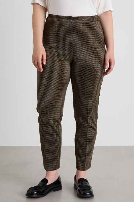 Pantaloni in jersey jacquard