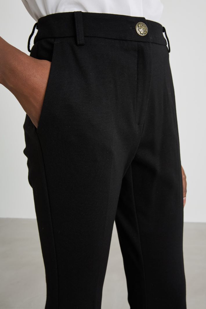 Pantaloni flare in jersey Intrend - 4