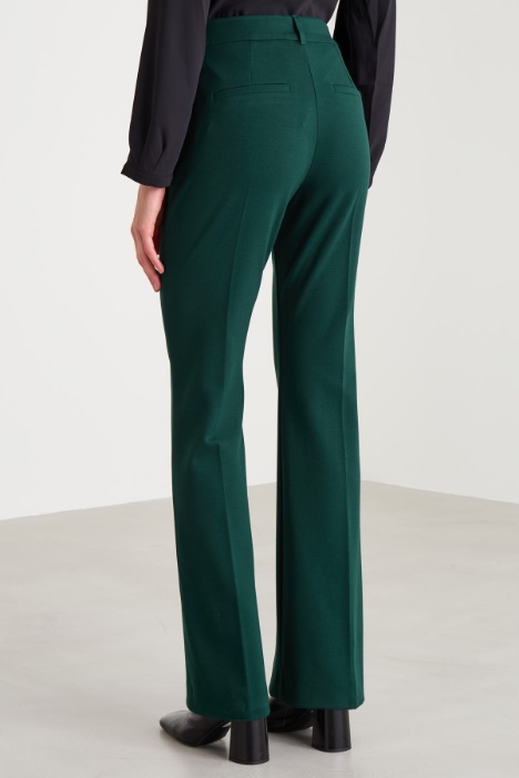 Pantaloni flare in jersey