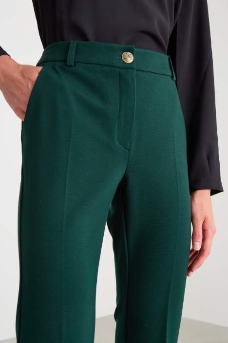 Pantaloni flare in jersey