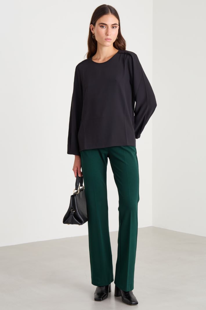 Pantaloni flare in jersey Intrend