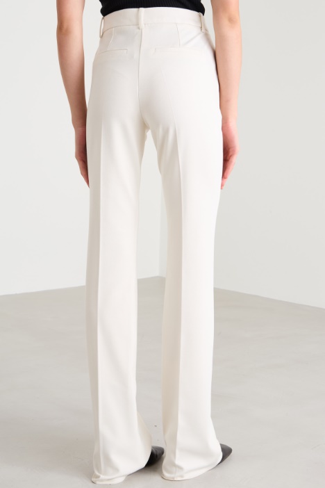 Pantaloni flare in jersey