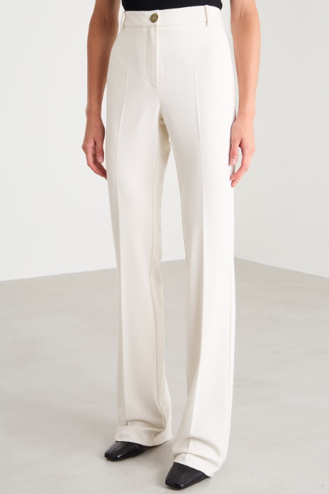 Pantaloni flare in jersey