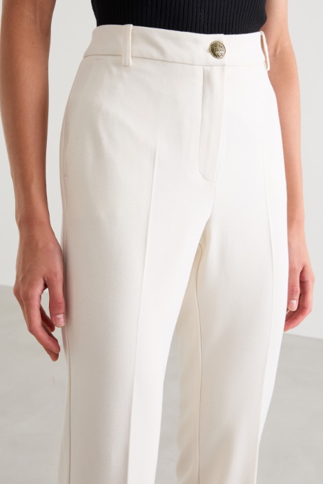 Pantaloni flare in jersey