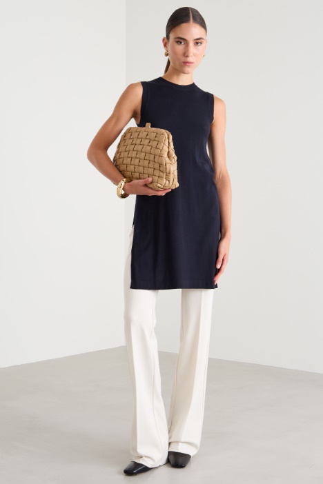 Pantaloni flare in jersey Intrend