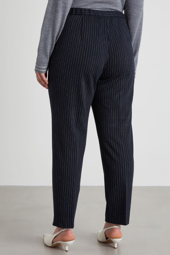 Pinstriped jersey trousers Intrend - 3