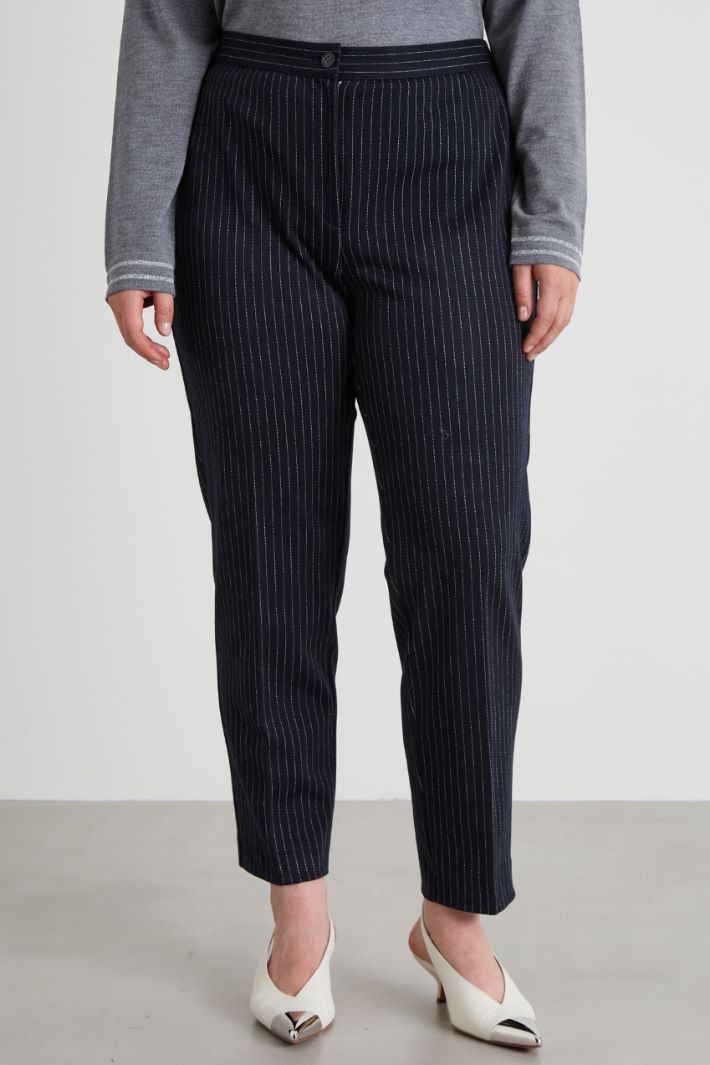 Pinstriped jersey trousers Intrend - 2