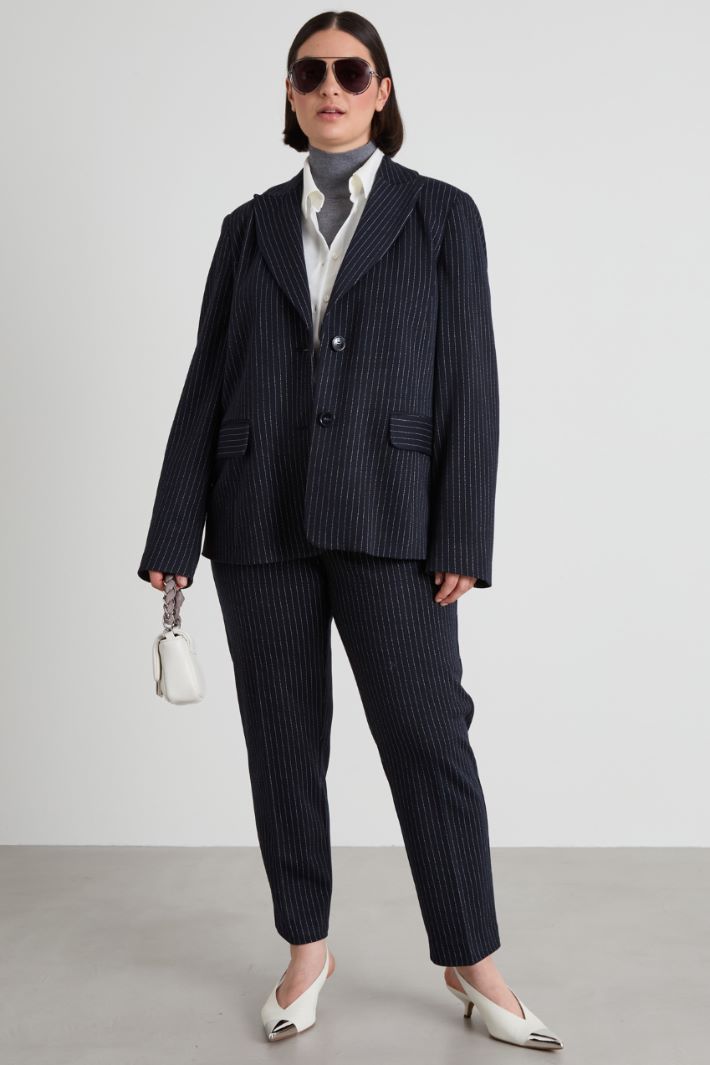 Pinstriped jersey trousers Intrend