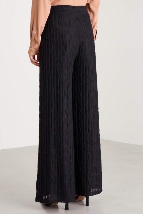 Pantaloni in jersey pizzo