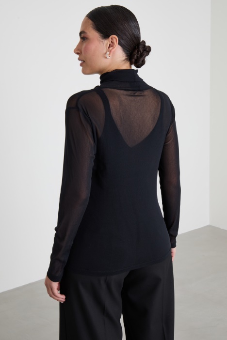 Stretch tulle turtleneck Intrend - 2