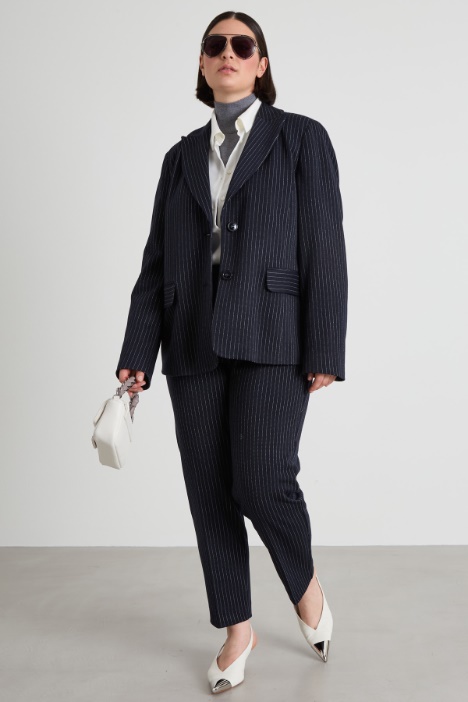 Blazer gessato in jersey Intrend