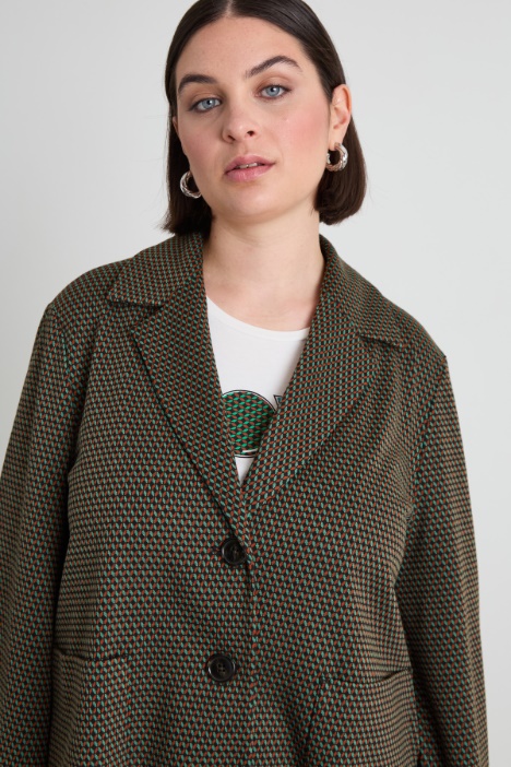 Blazer in jersey jacquard