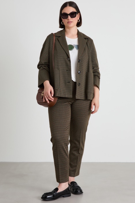 Jacquard jersey blazer Intrend