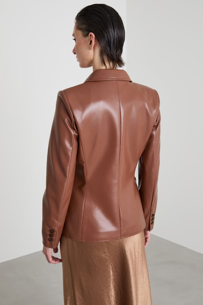 Blazer monopetto in similpelle Intrend - 2