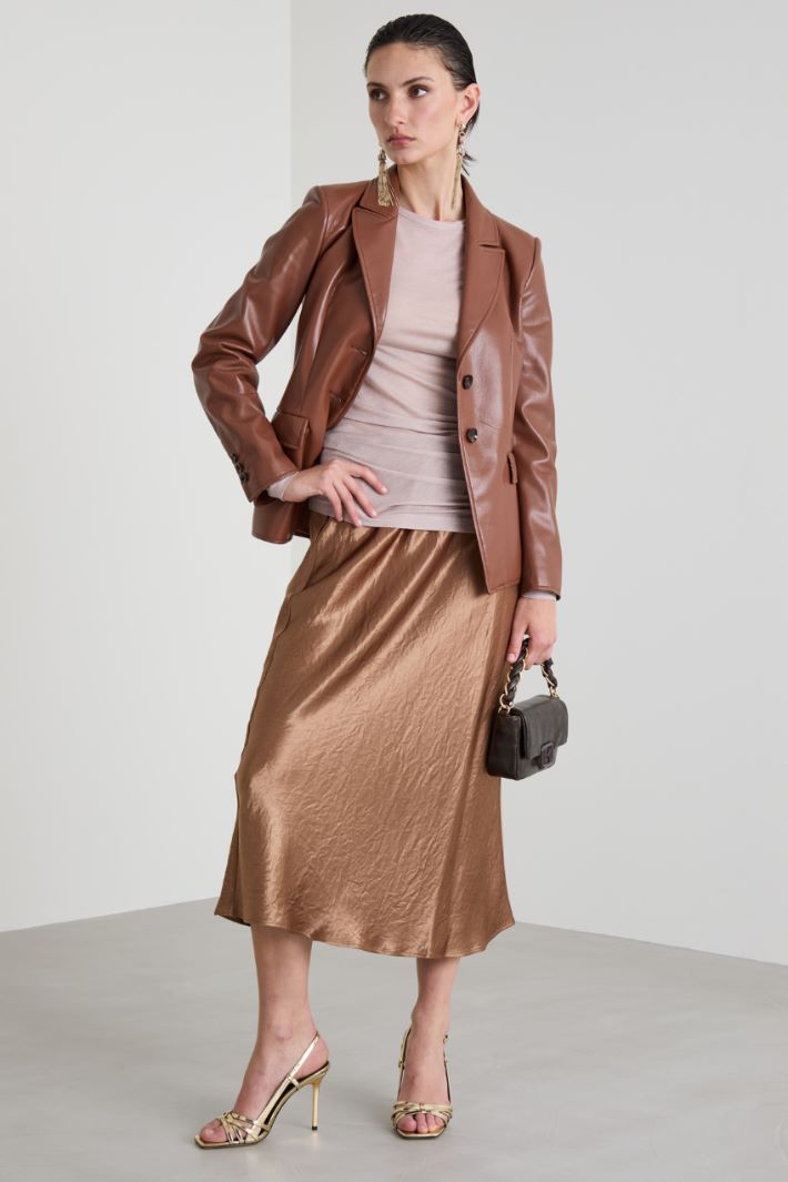 Blazer monopetto in similpelle Intrend - 3