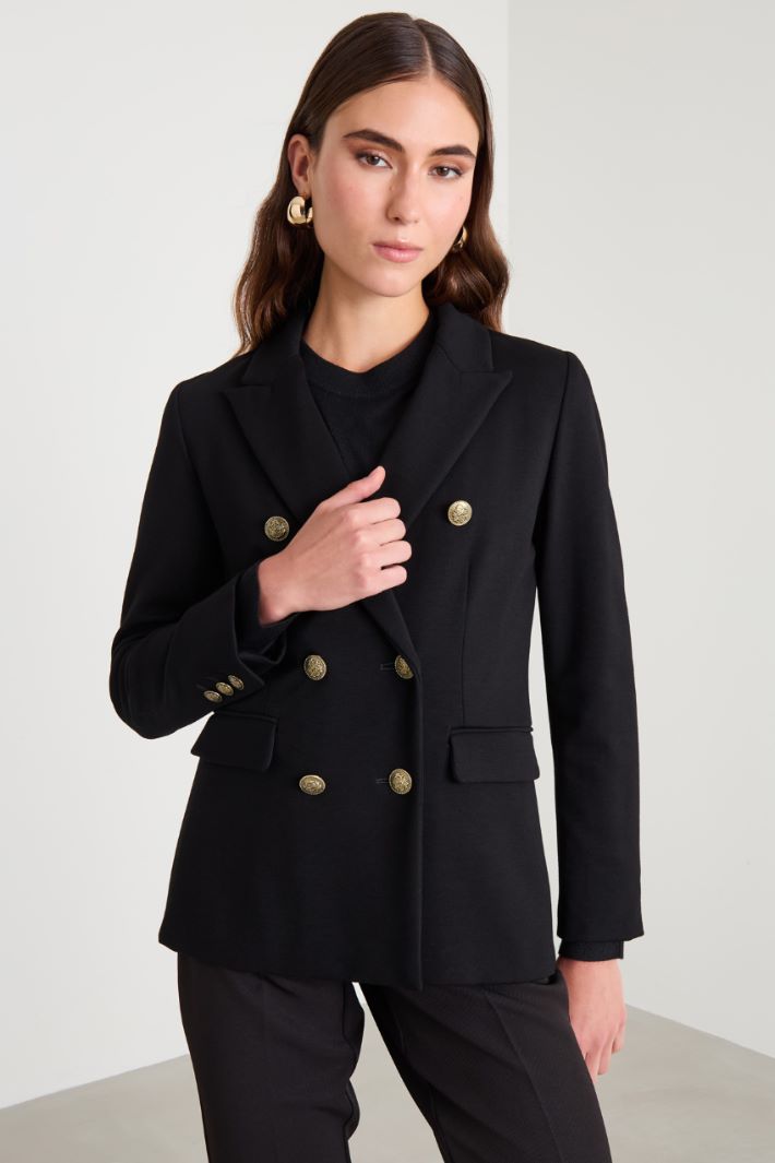 Blazer doppiopetto in jersey