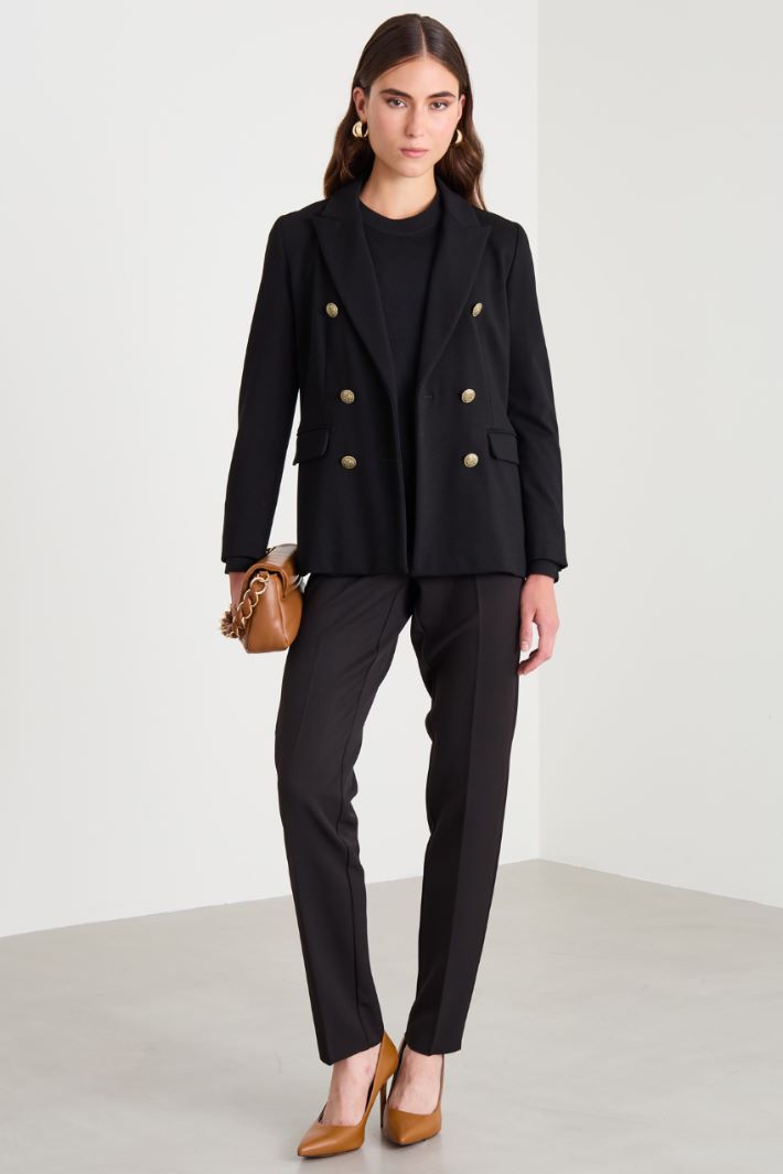 Blazer doppiopetto in jersey