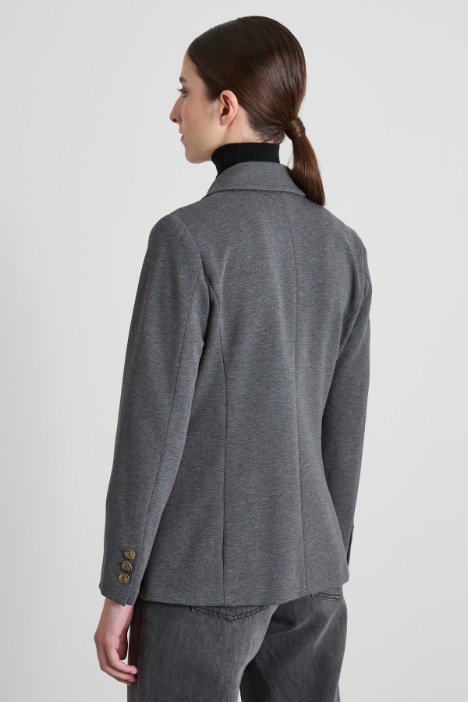 Blazer de punto cruzado