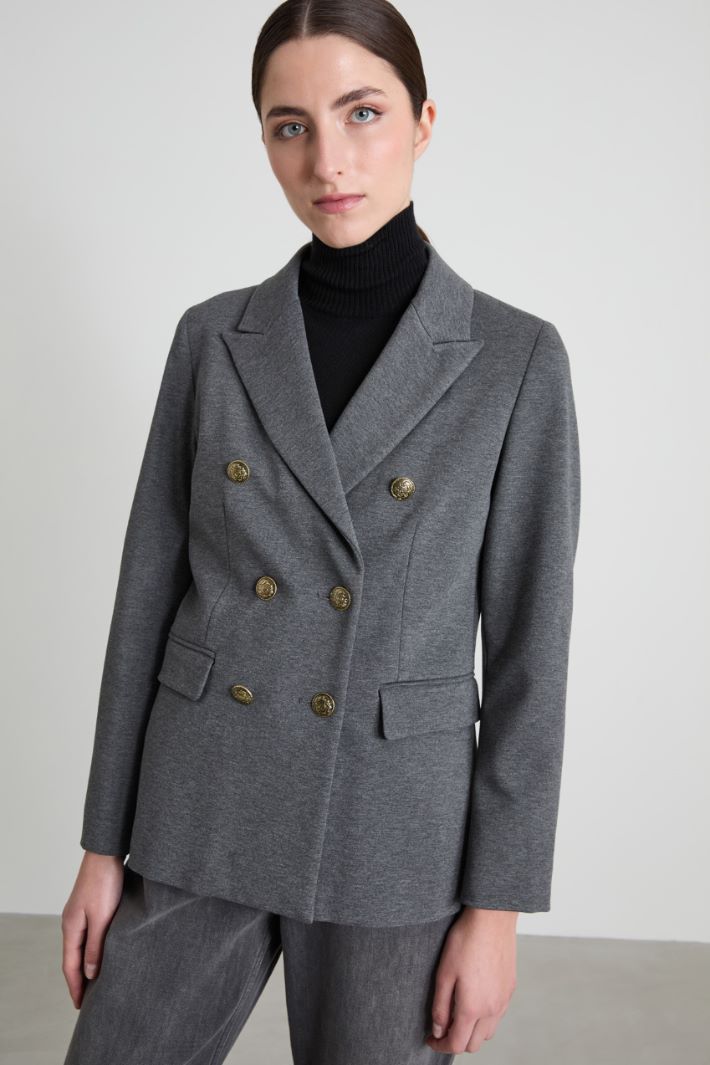 Double-breasted jersey blazer Intrend