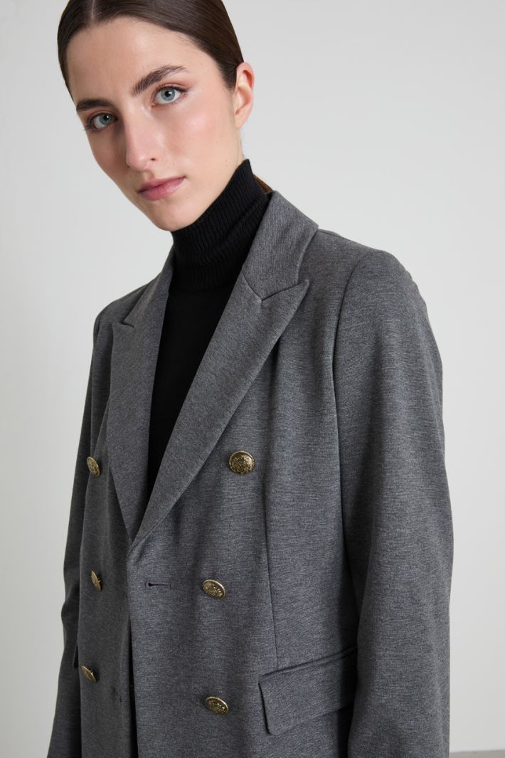 Double-breasted jersey blazer Intrend - 4