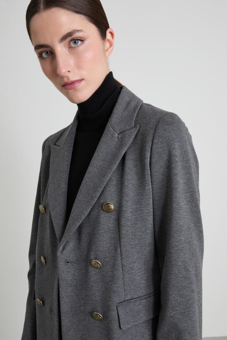 Blazer de punto cruzado