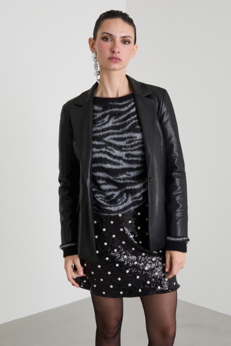 Laminated jersey blazer Intrend