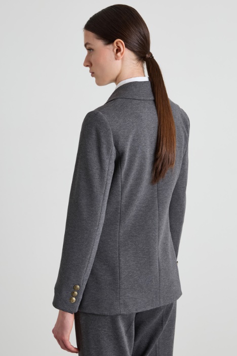 Blazer de punto cruzado