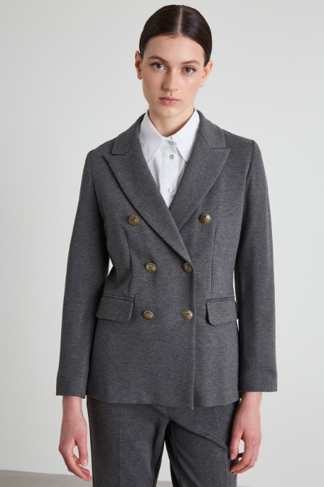 Double-breasted jersey blazer Intrend