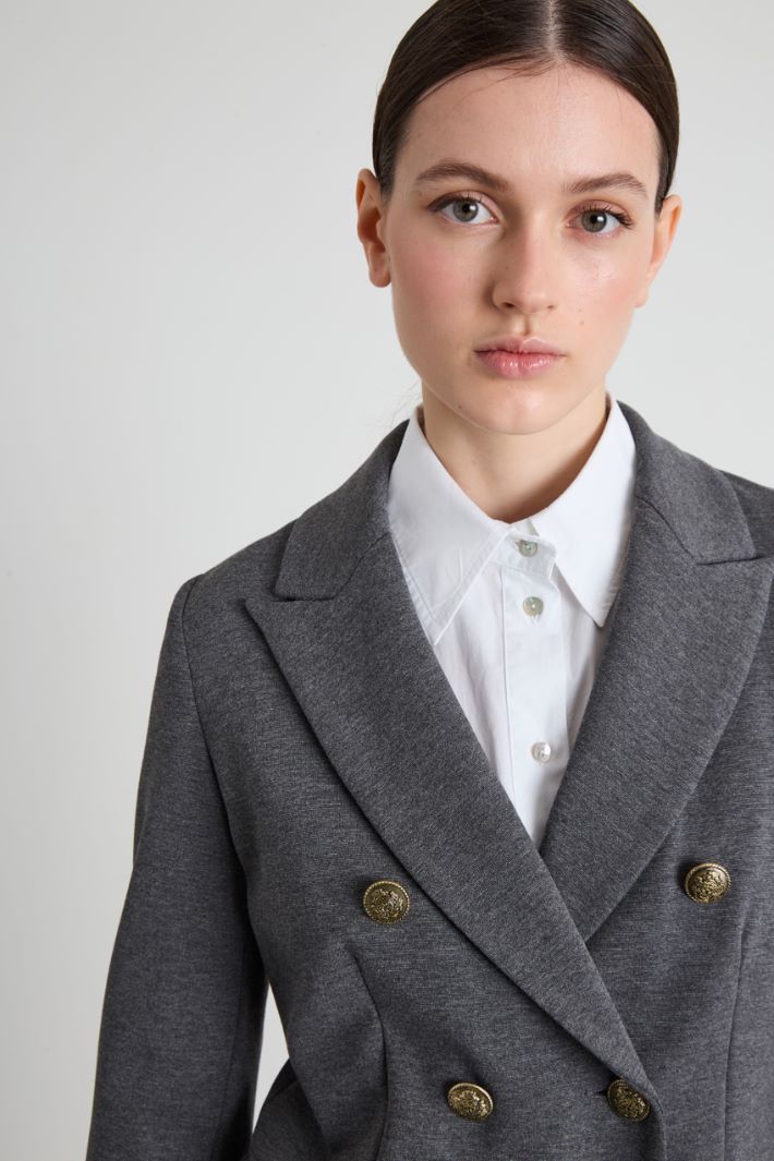 Double-breasted jersey blazer Intrend - 4