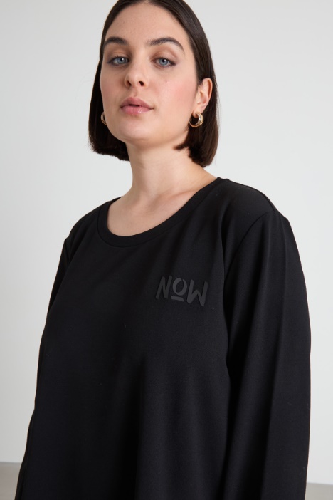 Felpa in jersey crépe