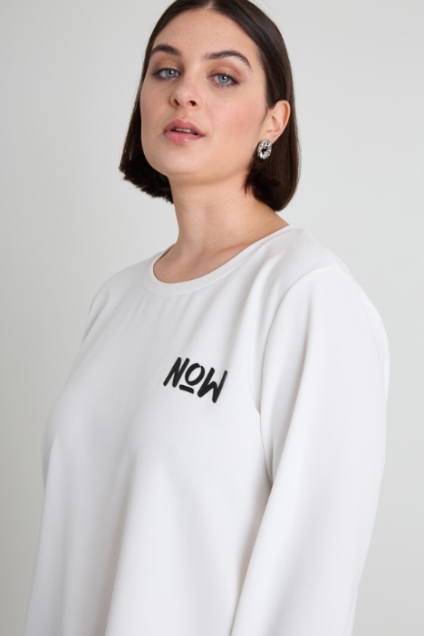 Felpa in jersey crépe