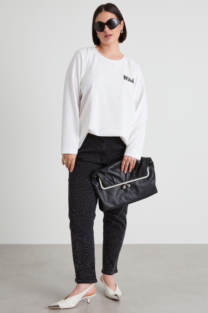 Jersey crepe sweatshirt Intrend