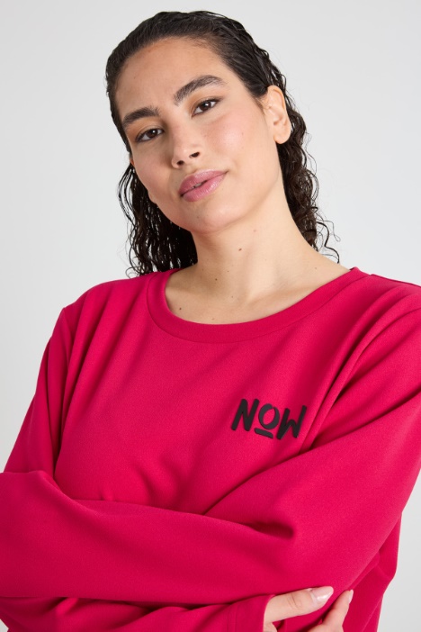 Felpa in jersey crépe