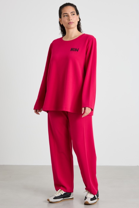 Jersey crepe sweatshirt Intrend