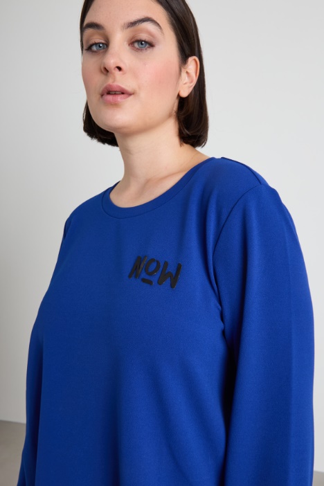 Felpa in jersey crépe