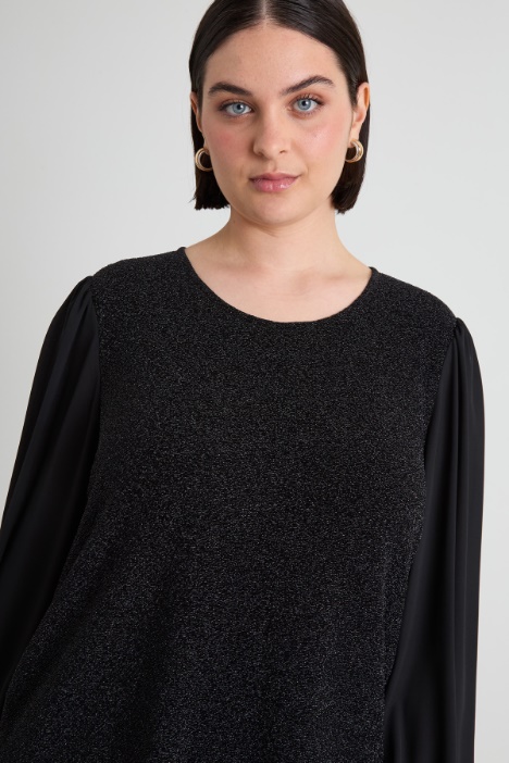 Maglia con maniche in georgette