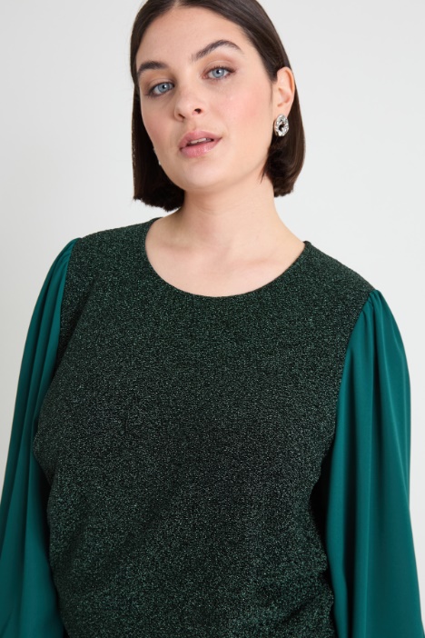 Maglia con maniche in georgette