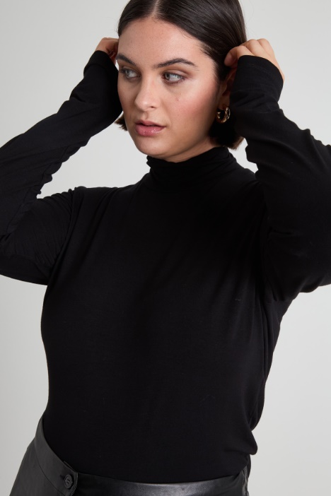 Dolcevita in jersey di viscosa