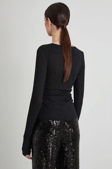 T-shirt con arricciatura