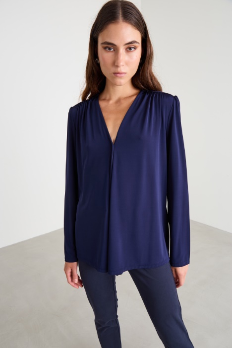 Blusa con nastro a fiore Intrend