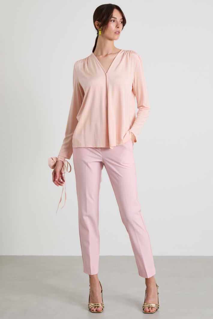 Blusa con nastro a fiore Intrend - 3